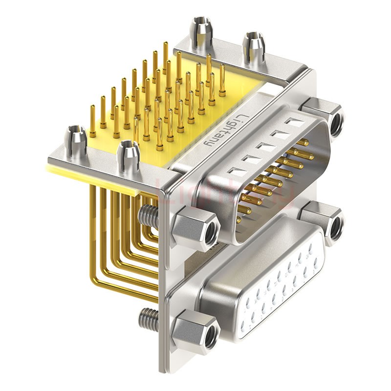 DR15 上母下公 間距15.88車針雙胞胎 D-SUB連接器