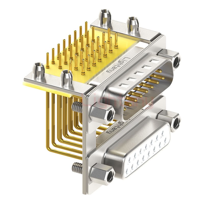 DR15 上母下公 間距19.05車針雙胞胎 D-SUB連接器