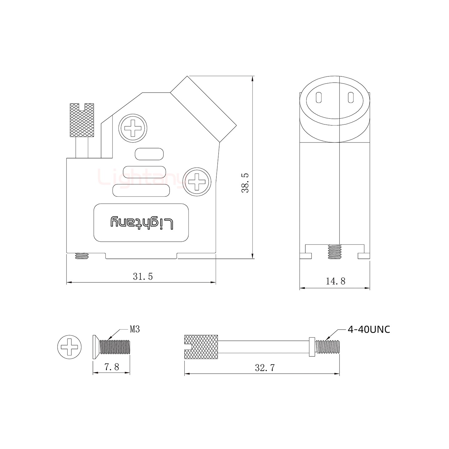 2V2母焊線式50歐姆+9P金屬外殼1392斜出線4~12mm