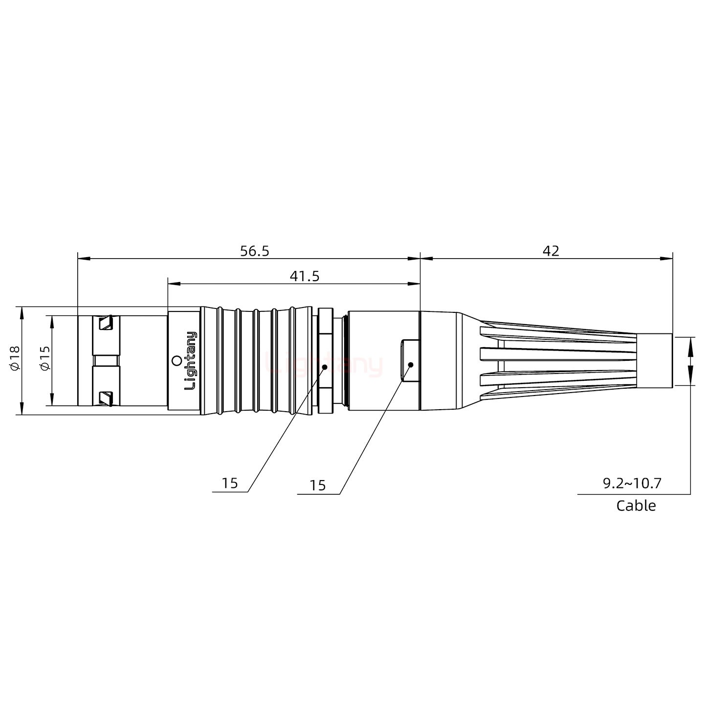 FGG.3B.002.CLAD10Z帶護套直式插頭