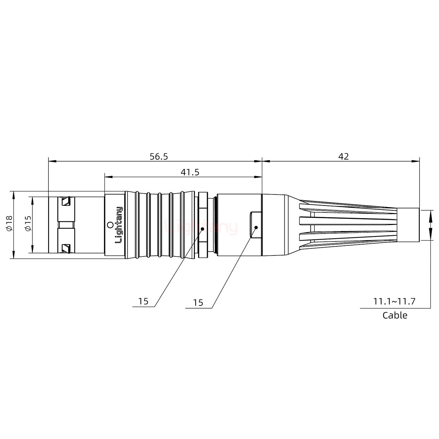 FGG.3B.002.CLAD12Z帶護套直式插頭