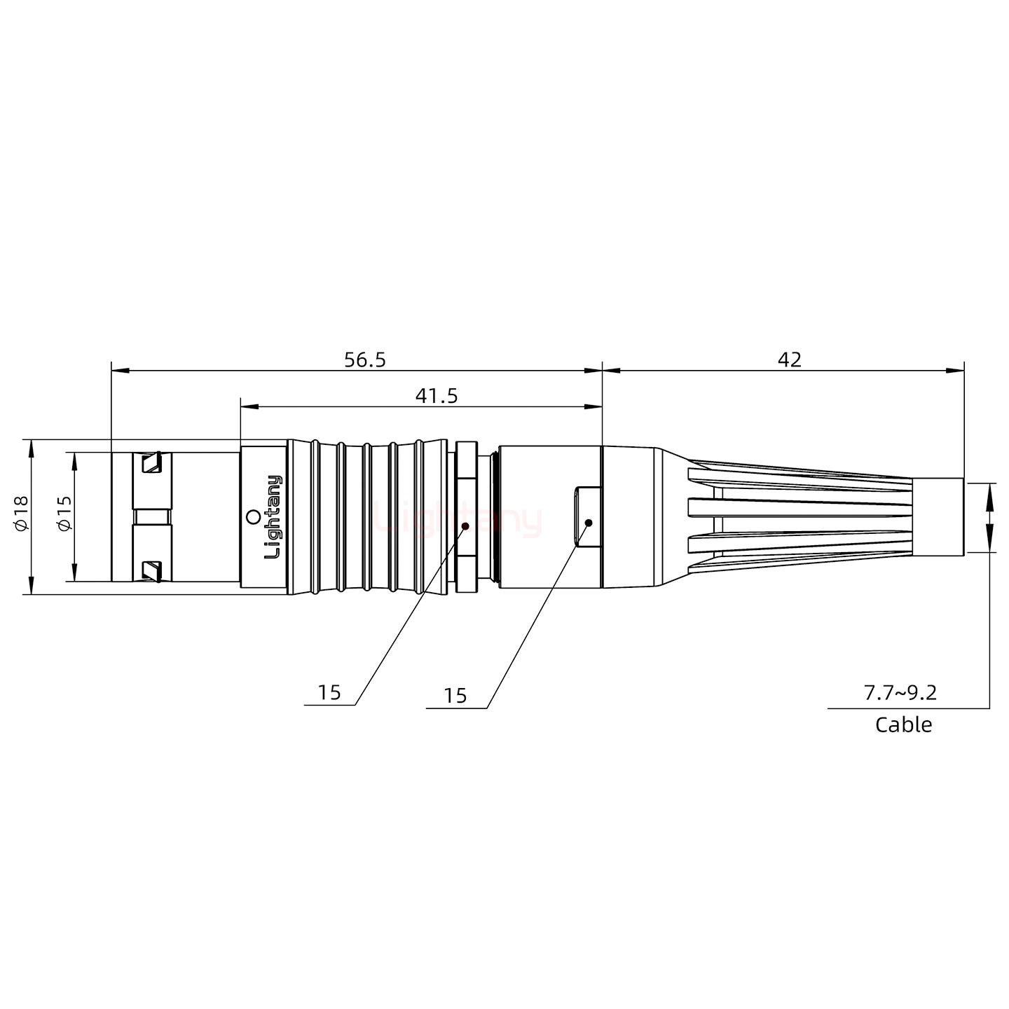 FGG.3B.002.CLAD92Z帶護套直式插頭