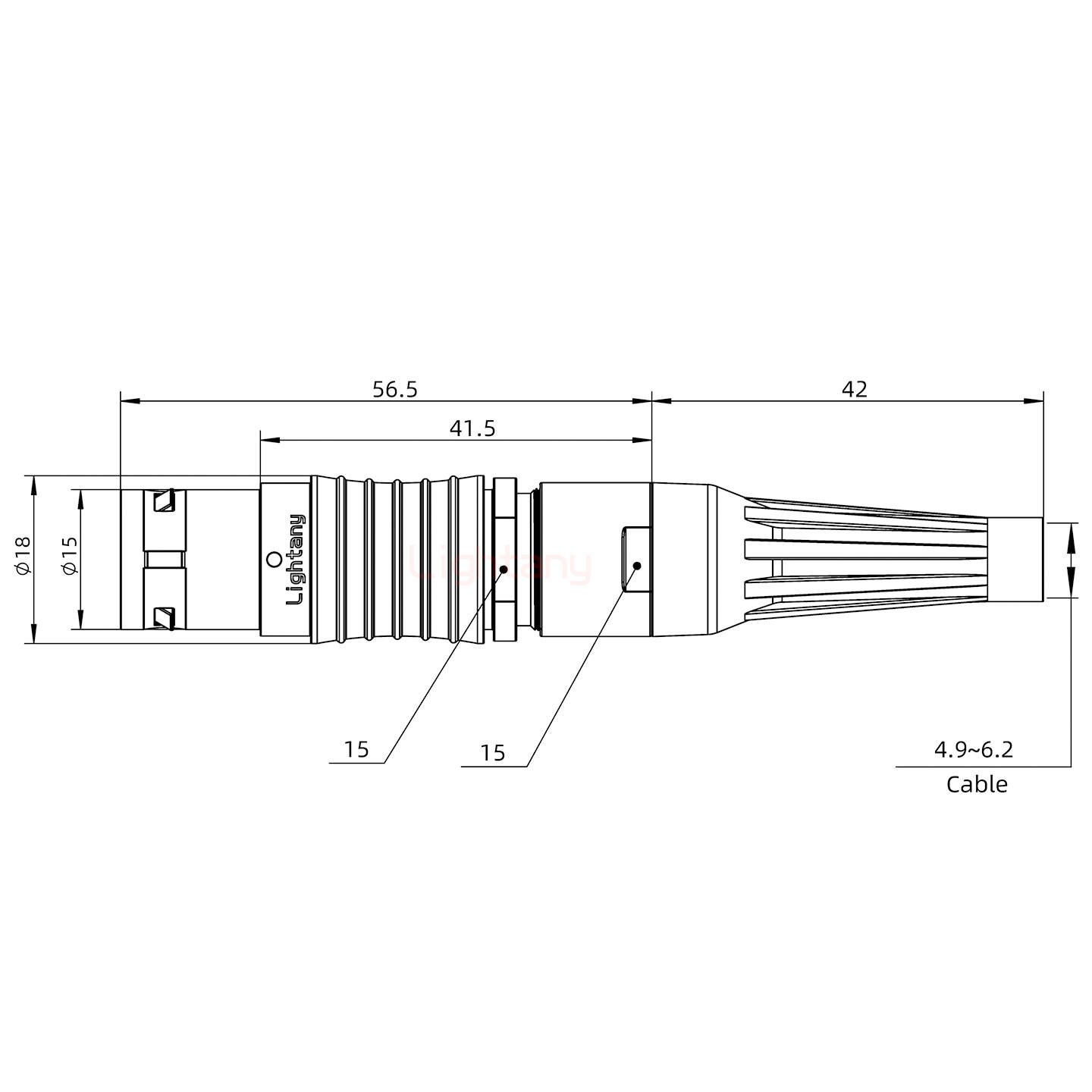 FGG.3B.030.CLAD62Z帶護套直式插頭