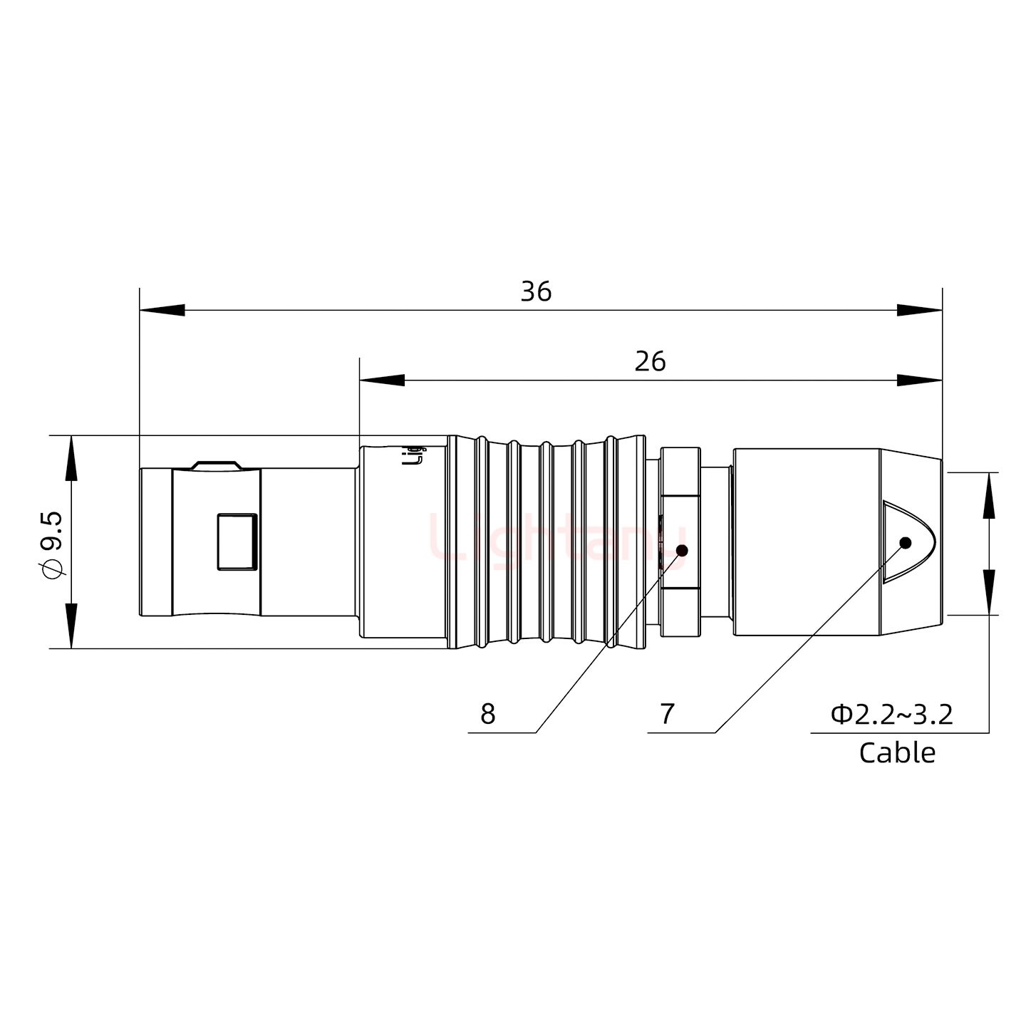 FGG.0B.003.CLAD31推拉自鎖直式插頭