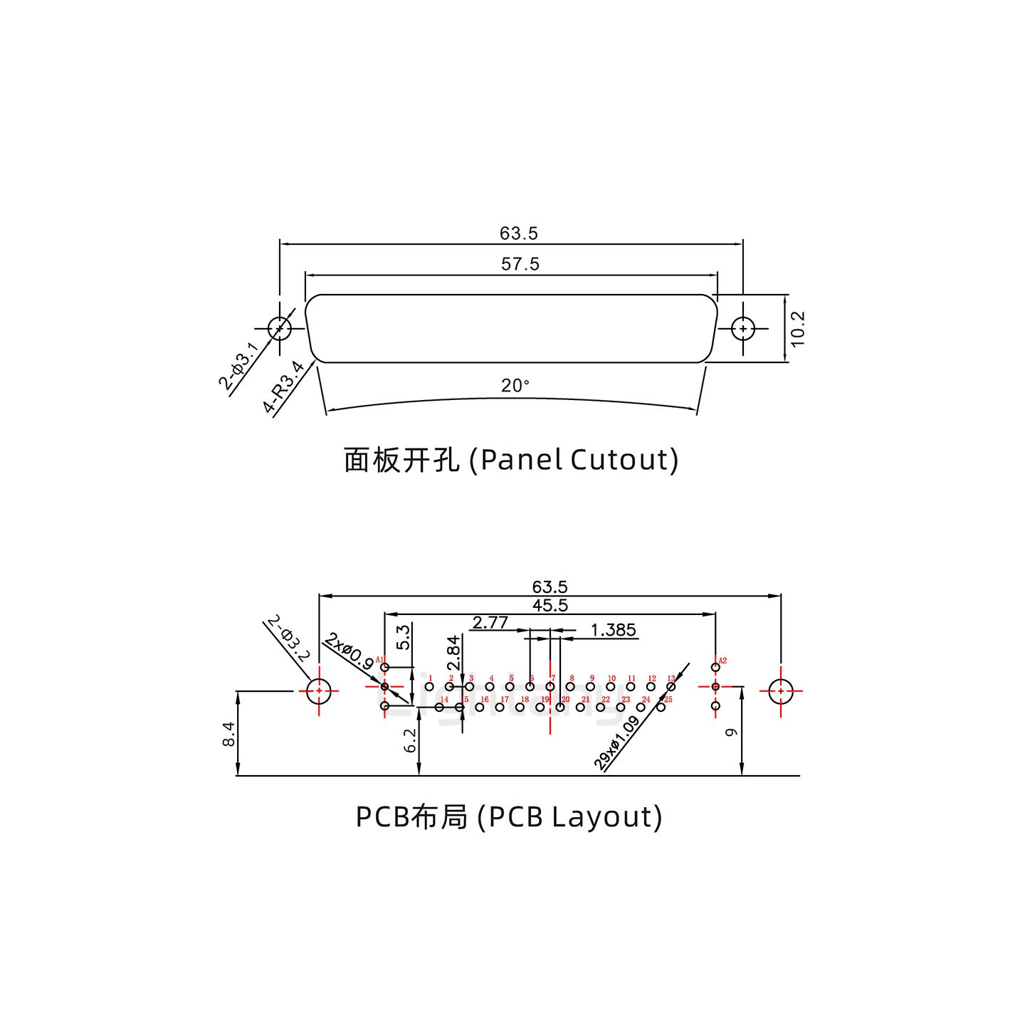 防水27W2公彎插板/鉚支架/鎖螺絲/射頻同軸50歐姆