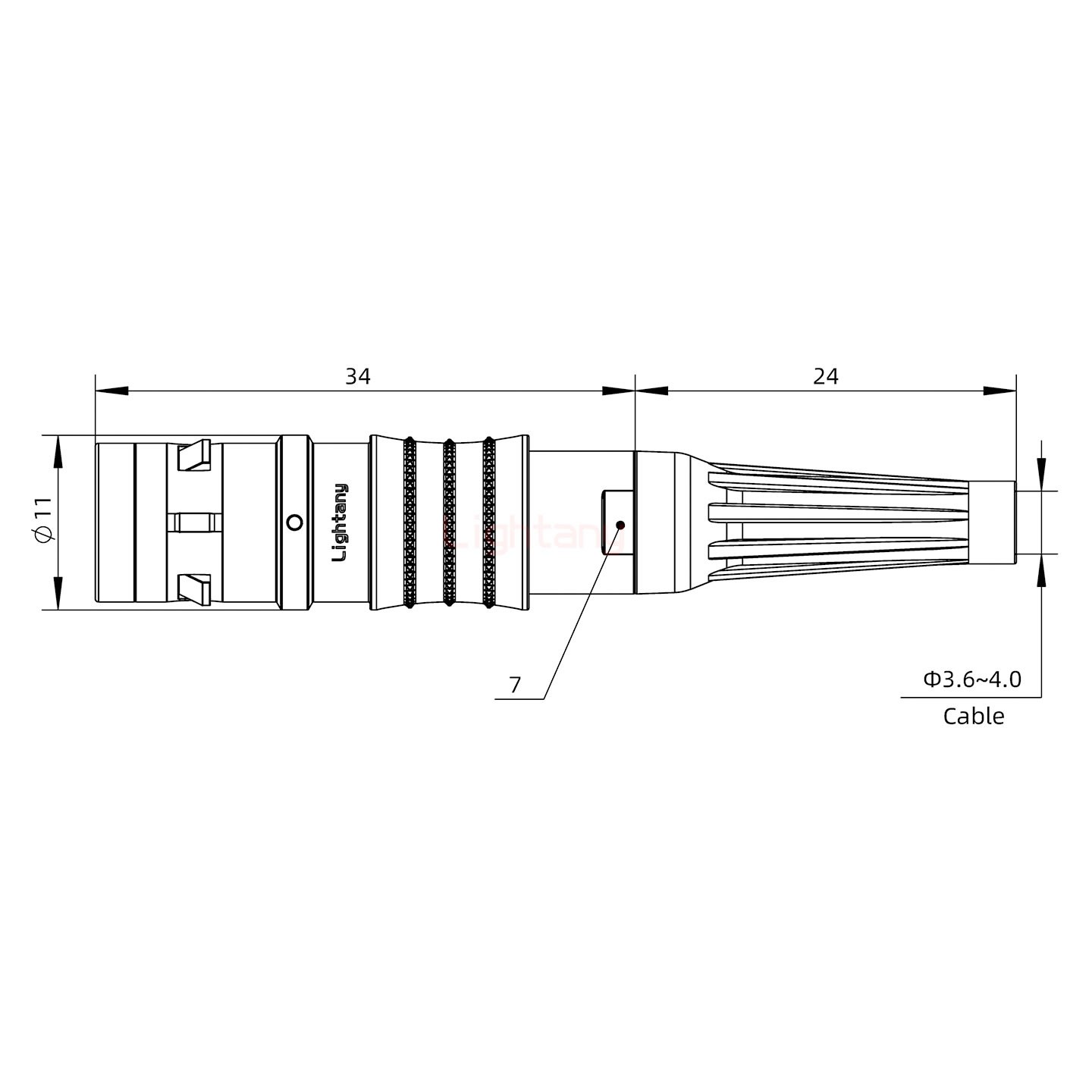 FGG.0K.006.CLAC40Z推拉自鎖帶護套直式插頭