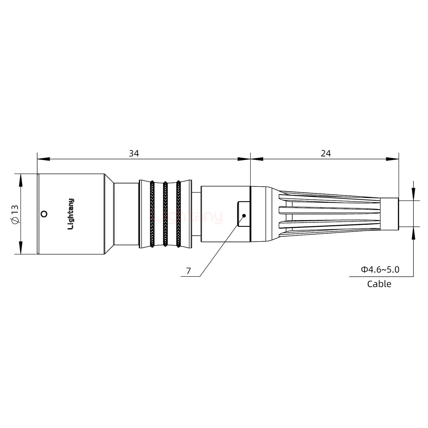 PHG.0K.002.CLLC50Z推拉自鎖帶護(hù)套浮動(dòng)插座