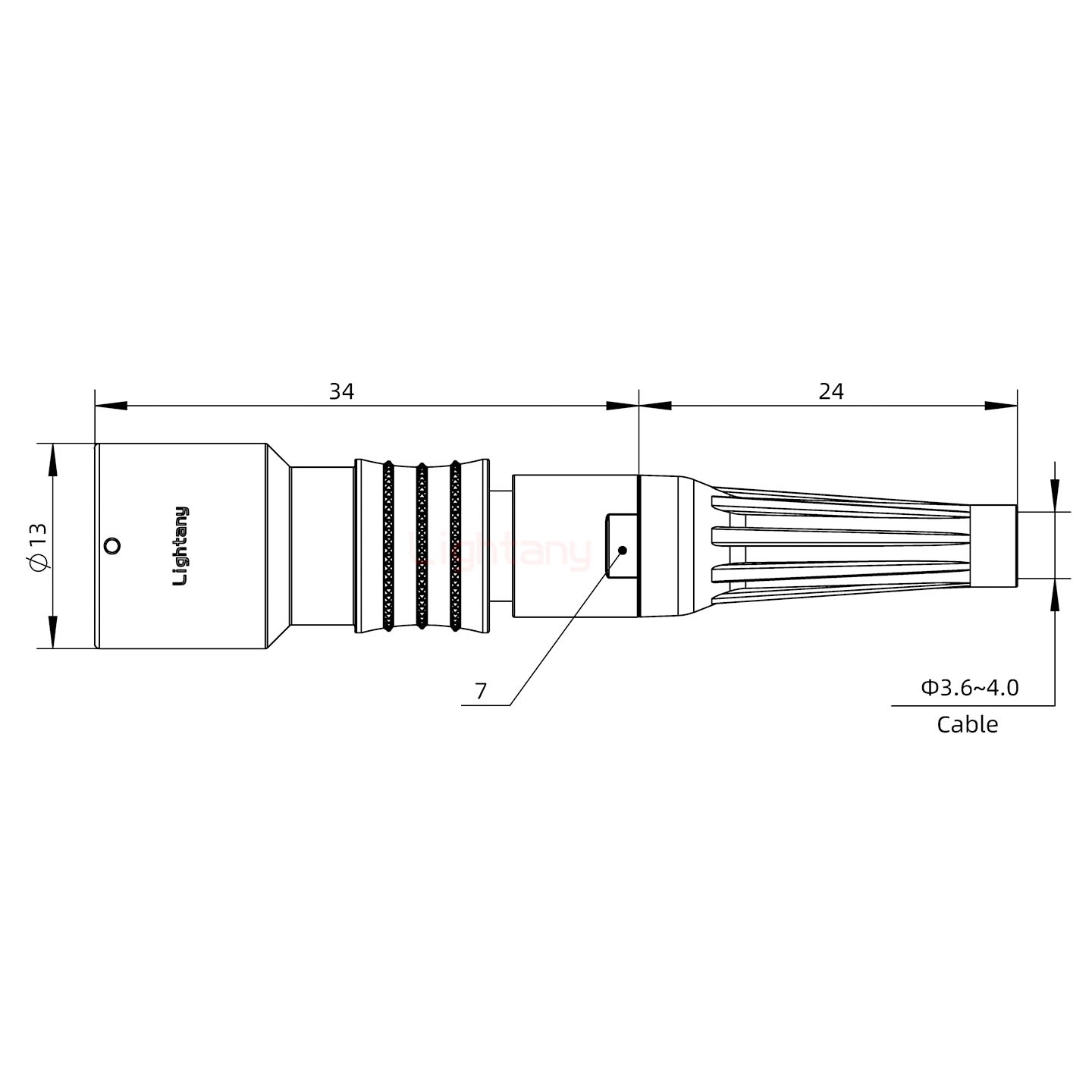 PHG.0K.007.CLLC40Z推拉自鎖帶護套浮動插座