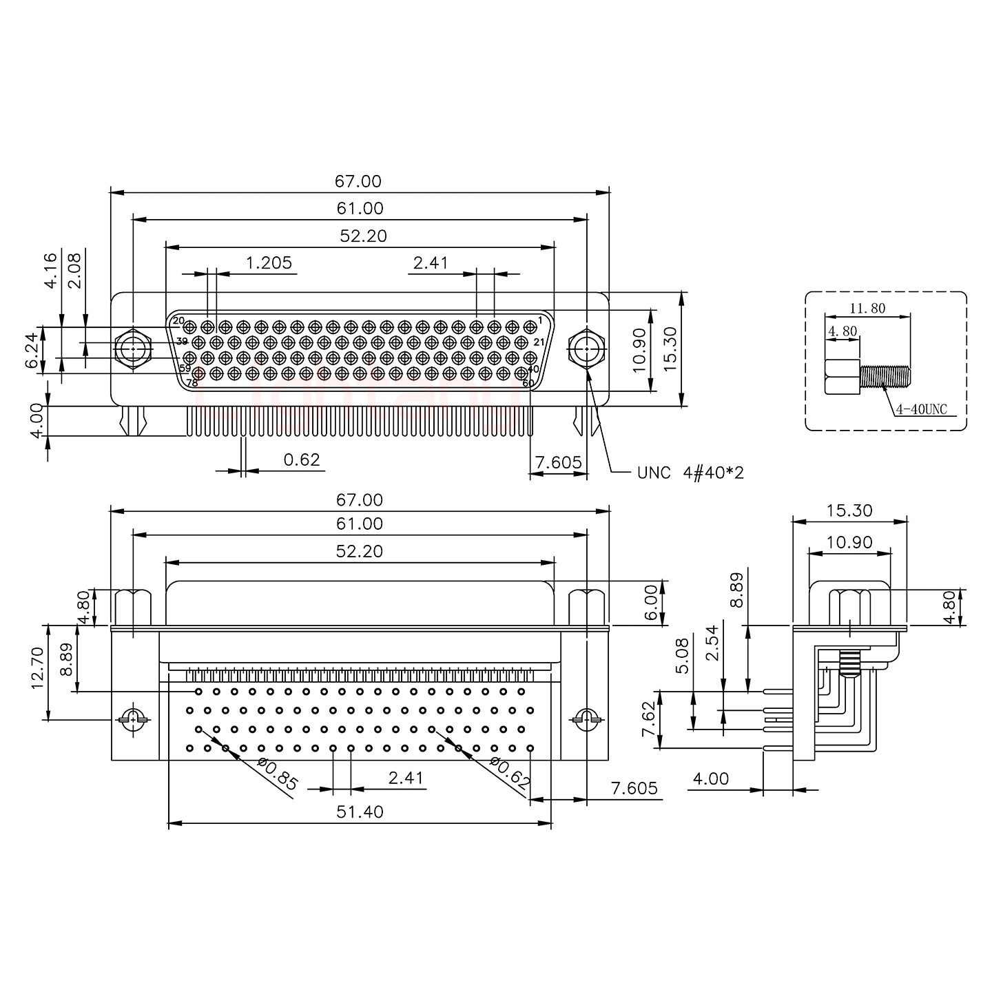 HDR78 母 彎插板8.89 塑料支架12.2 鎖螺絲 車(chē)針