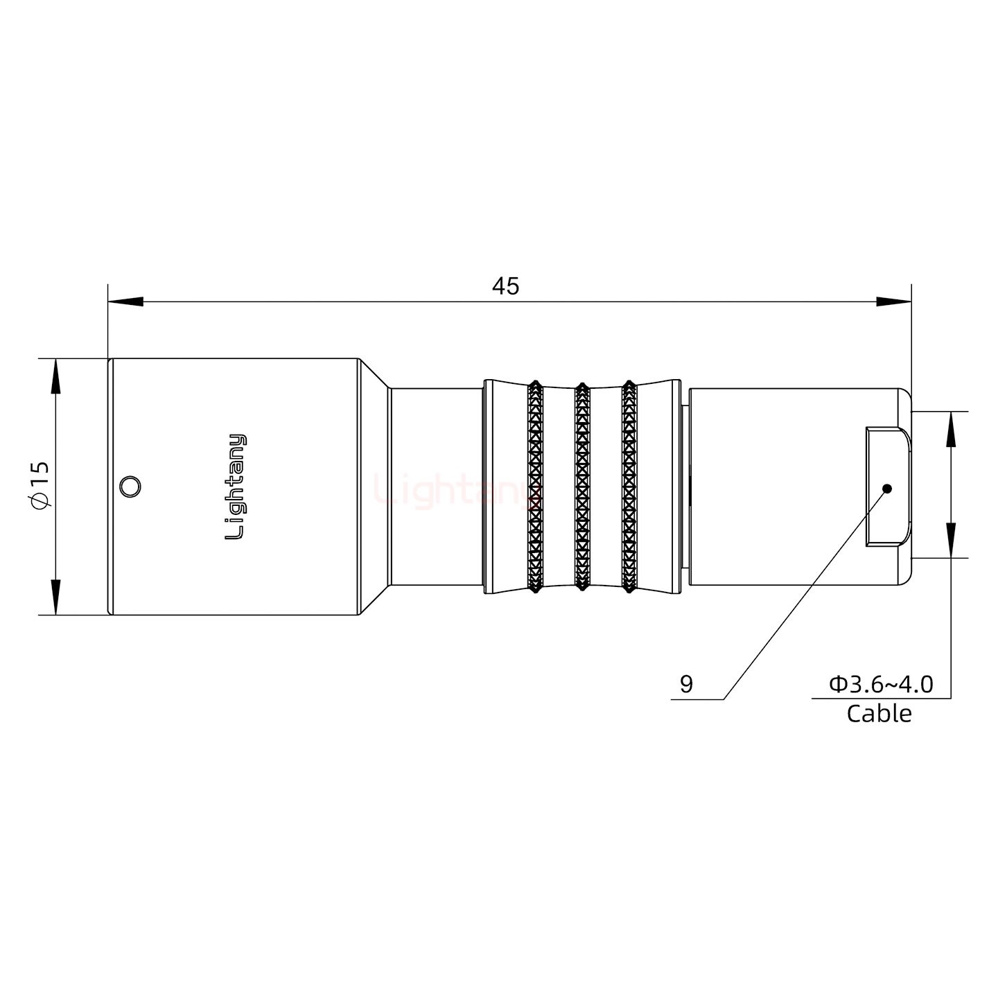 FHG.1K.007.CLAC40推拉自鎖彎式插頭