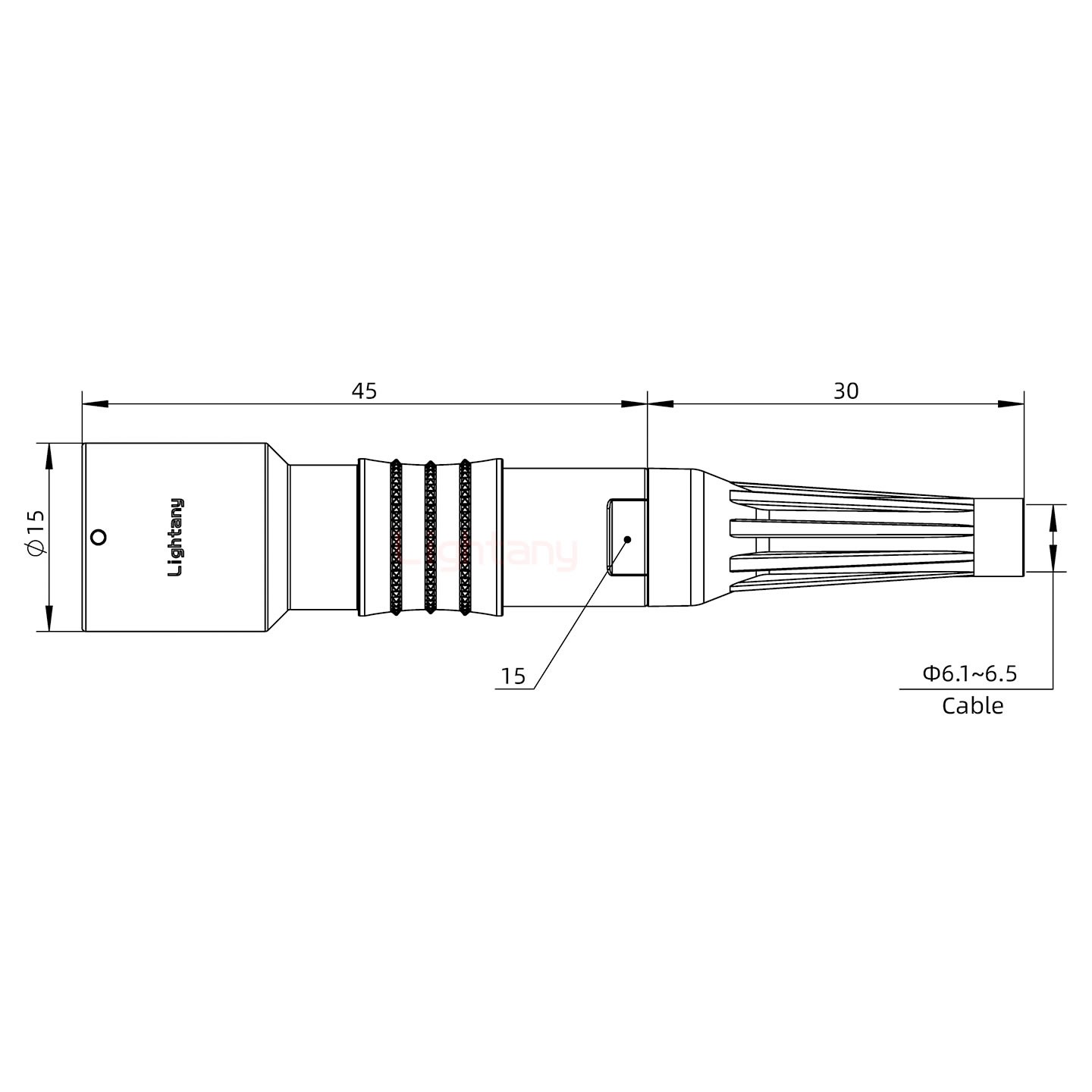 PHG.1K.003.CLAC65Z推拉自鎖帶護套浮動插座