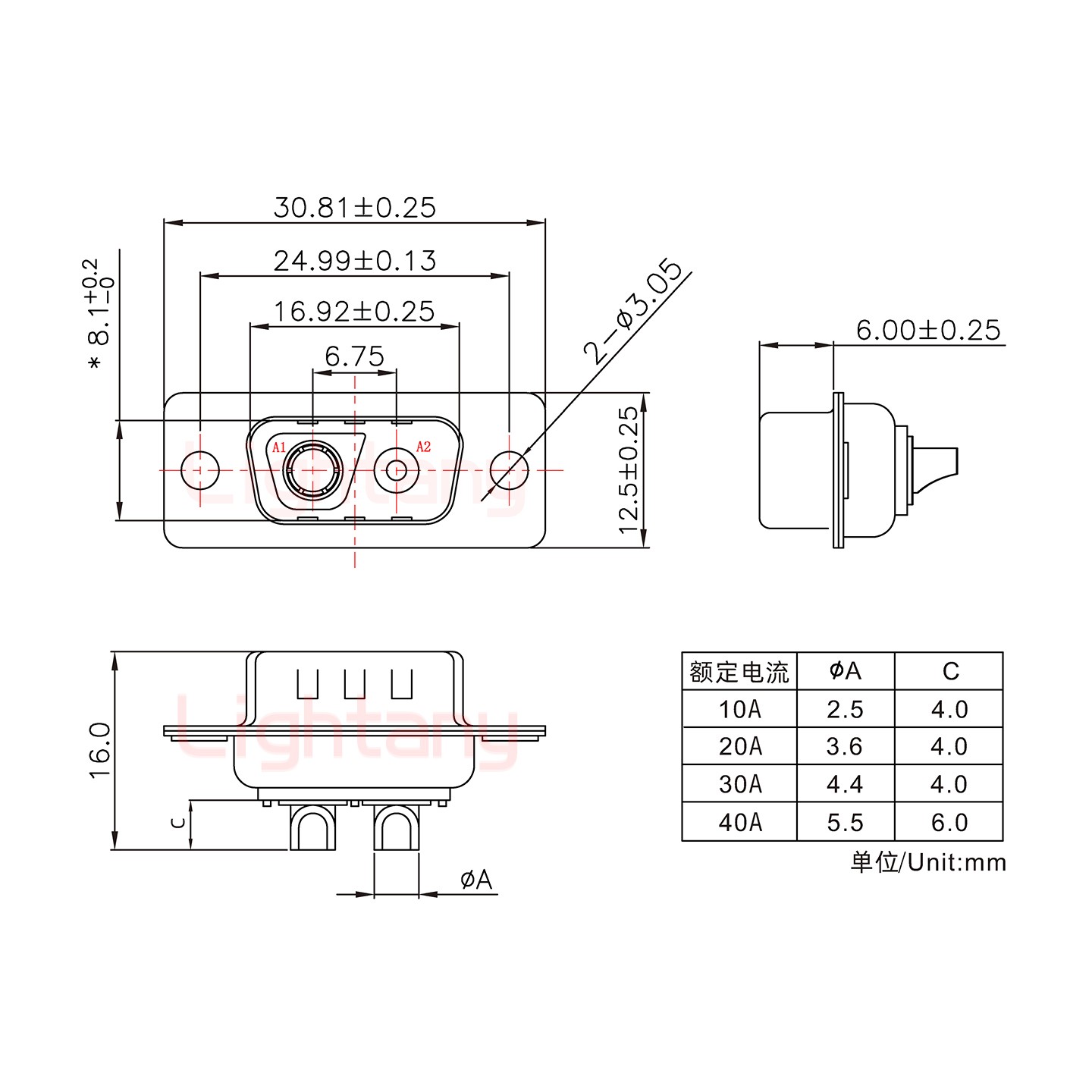 2V2公短體焊線10A+9P金屬外殼1707直出線4~12mm